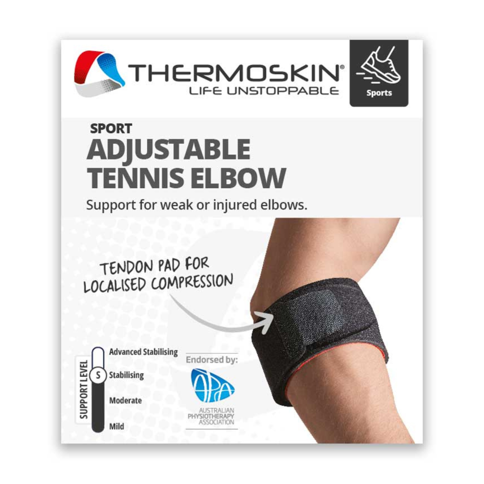 Exo Dual Pad Tennis Elbow Support - Thermoskin