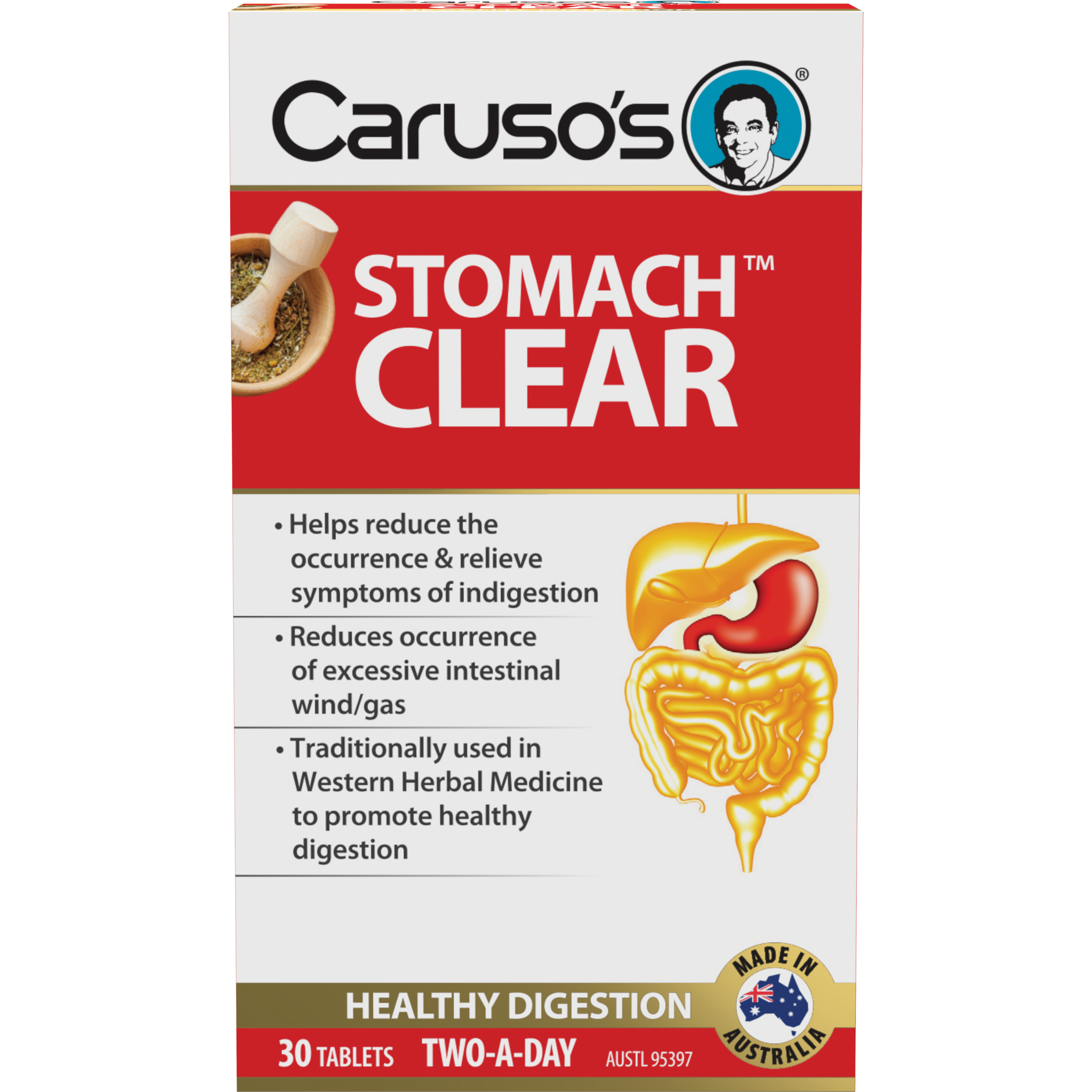 Caruso s Stomach Clear 30 Tablets