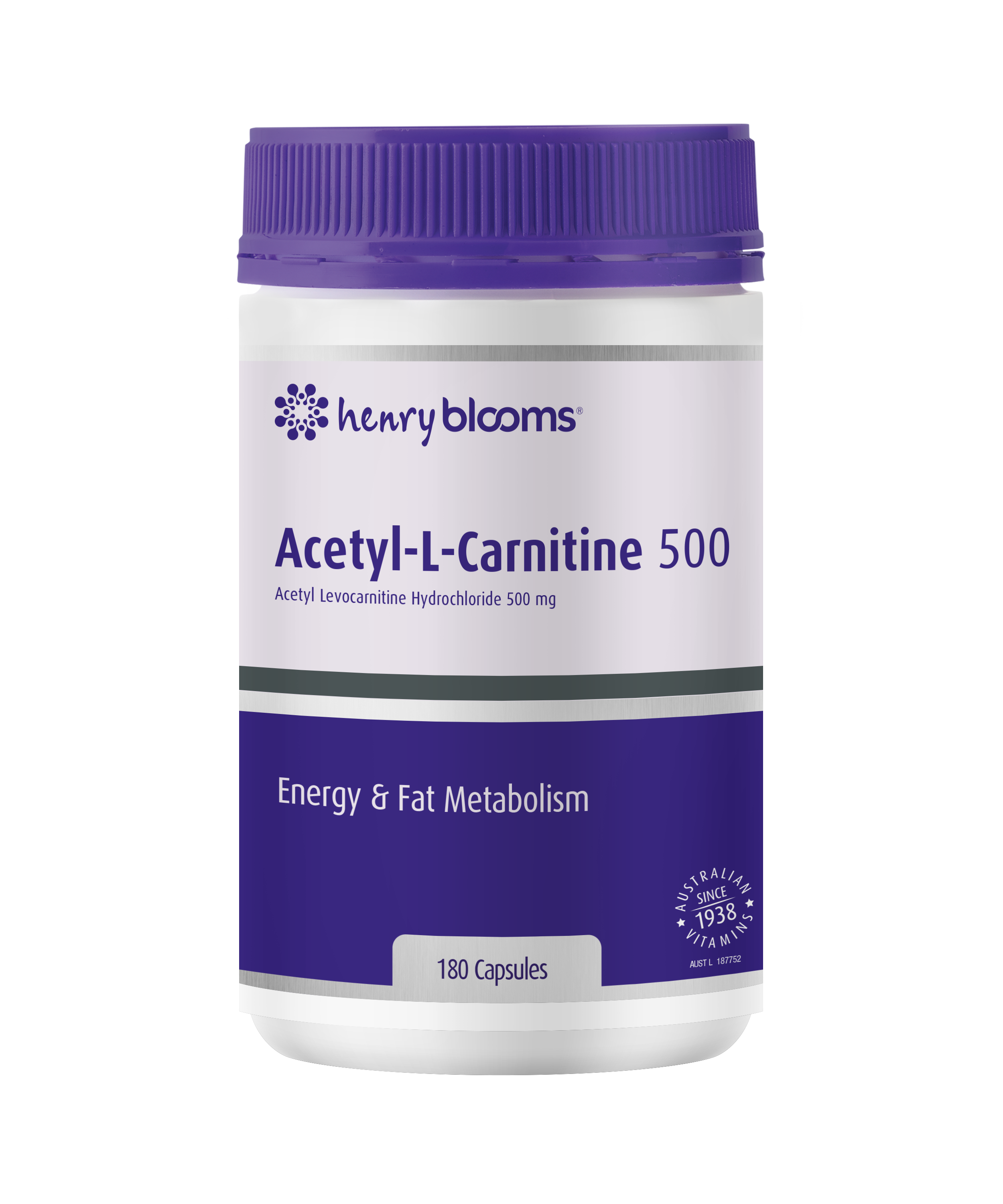 Henry Blooms AcetylLCarnitine 500 180 Capsules