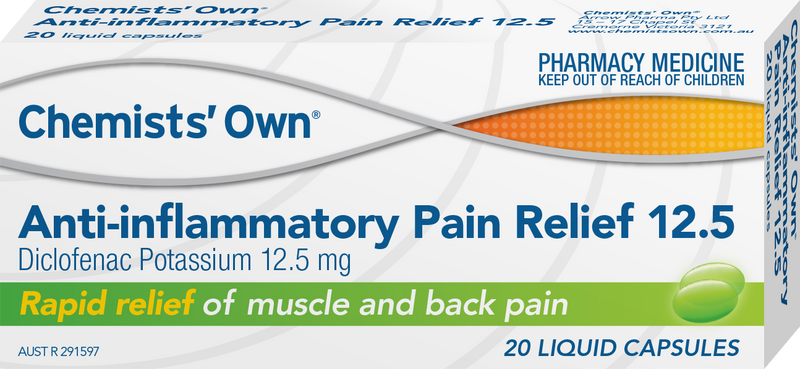 Chemists' Own Anti-inflammatory Pain Relief 12.5mg 20 Liquid Capsules