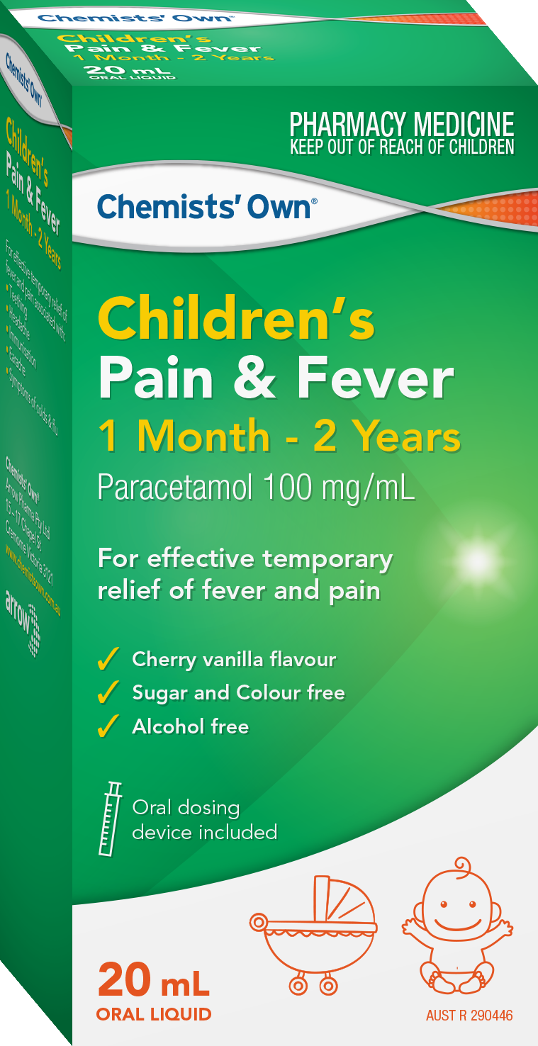 Chemists' Own Children's Paracetamol Pain & Fever 1M - 2Yrs 20ml