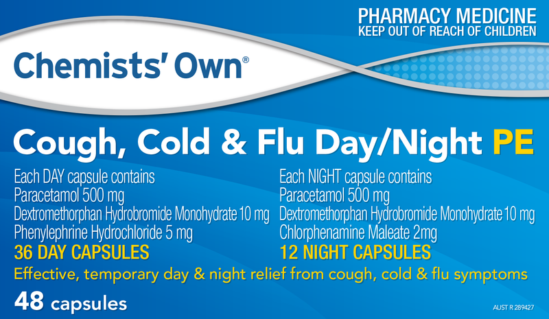 Chemists' Own Cough, Cold & Flu Day/Night PE 48 Capsules