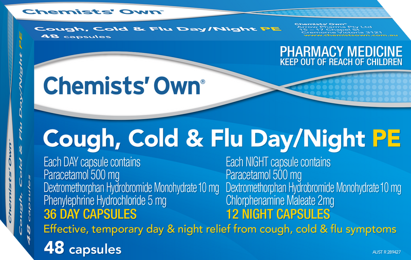 Chemists' Own Cough, Cold & Flu Day/Night PE 48 Capsules