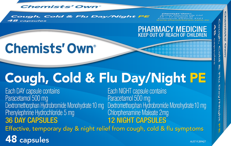 Chemists' Own Cough, Cold & Flu Day/Night PE 48 Capsules