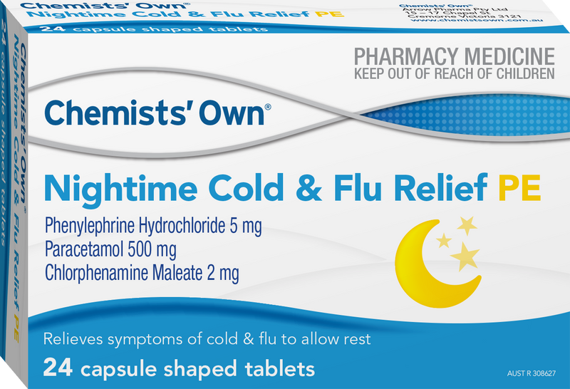 Chemist's Own Nightime Cold & Flu Relief PE 24 Tablets