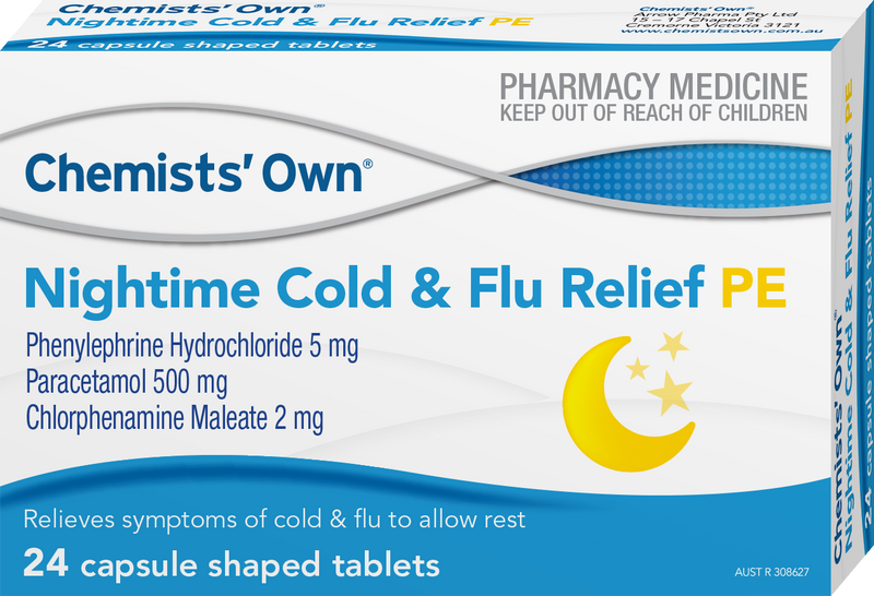 Chemist's Own Nightime Cold & Flu Relief PE 24 Tablets