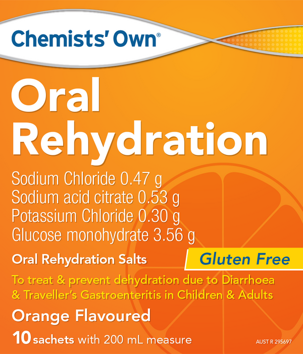 Chemists' Own Oral Rehydration Orange 10 Sachets