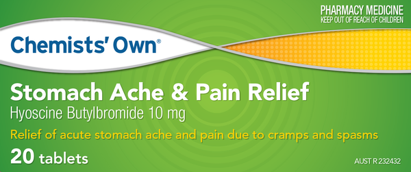 Chemists' Own Stomach Ache & Pain Relief 20 Tablets