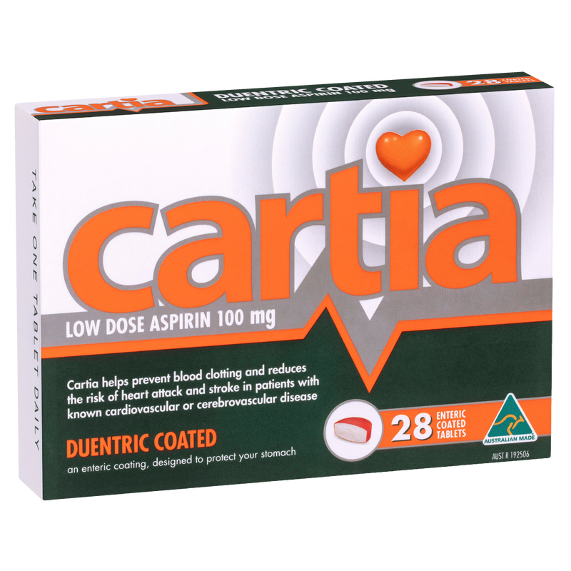 Cartia Low Dose Aspirin 100 mg 28 Tablets