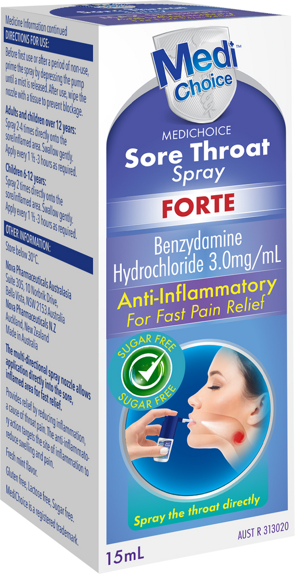 MediChoice Sore Throat Spray Forte 15ml