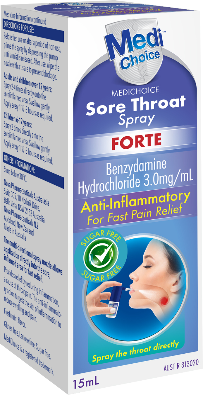 MediChoice Sore Throat Spray Forte 15ml