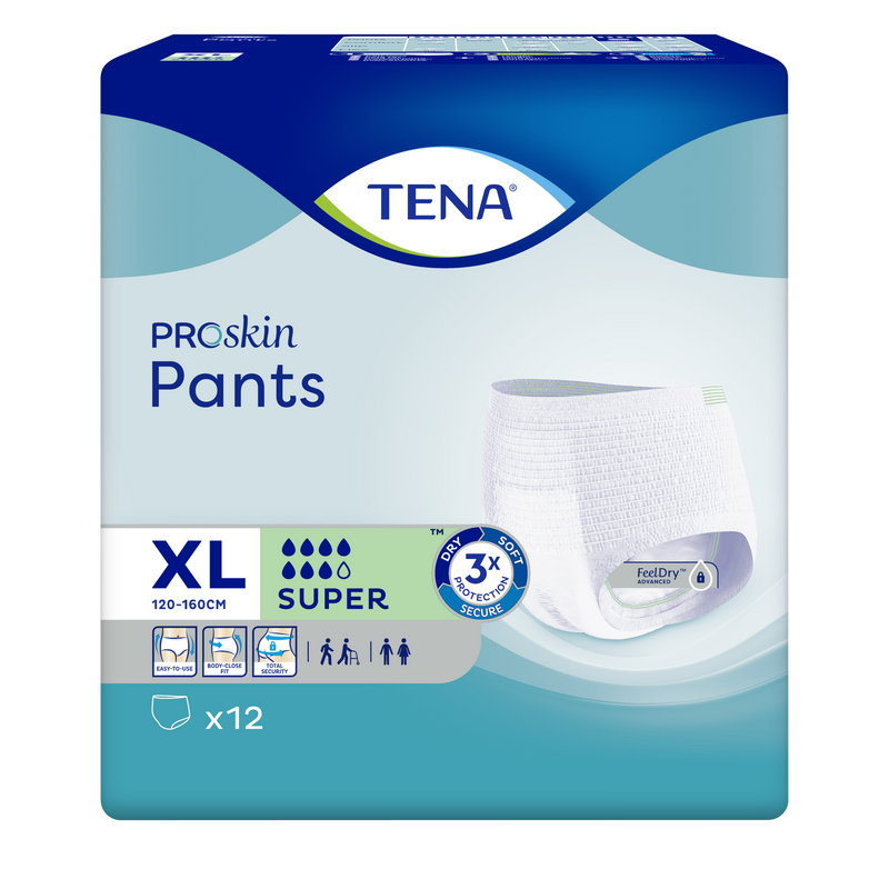 TENA ProSkin Pants Super Extra Large (XL) 12 Pack