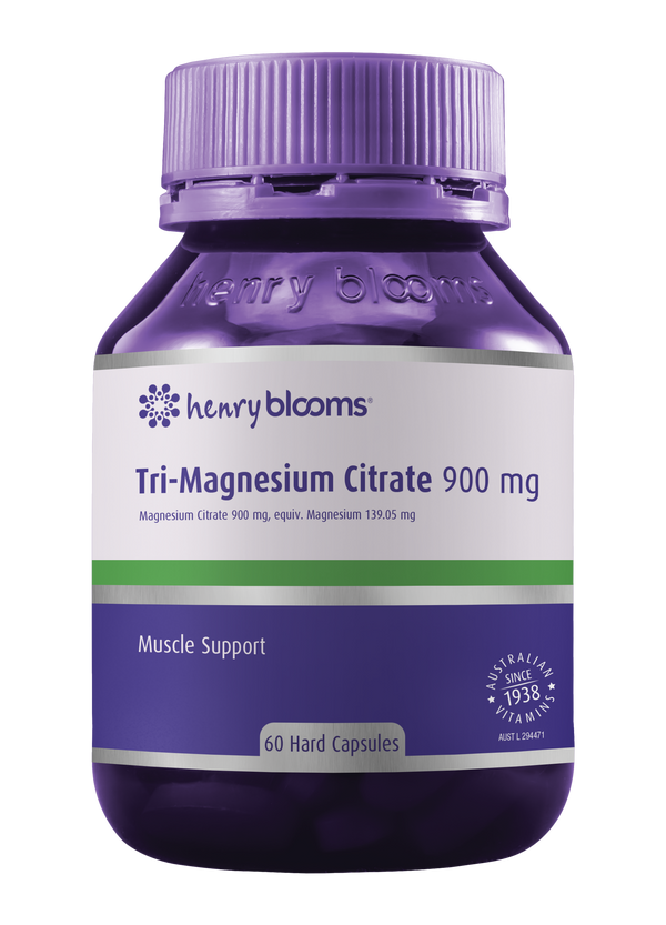 Henry Blooms Tri-Magnesium Citrate 900mg 60 Capsules